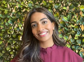a woman smiling at camera