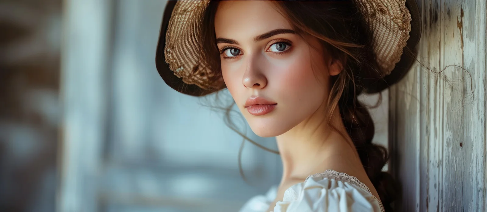 a woman wearing a hat
