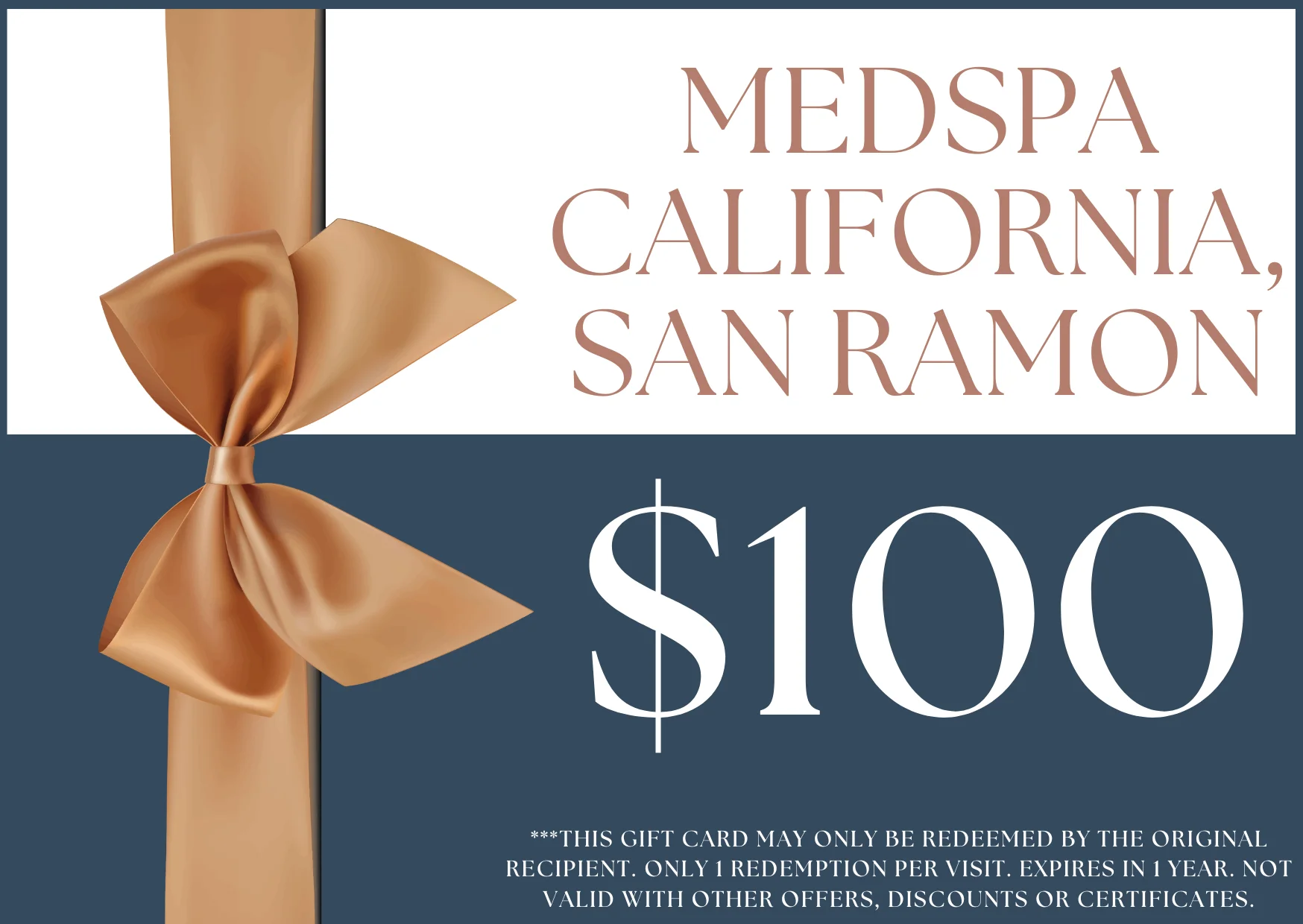 a gift card with a bow