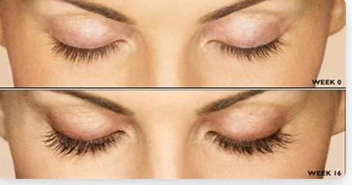 a close-up of a woman's eyes