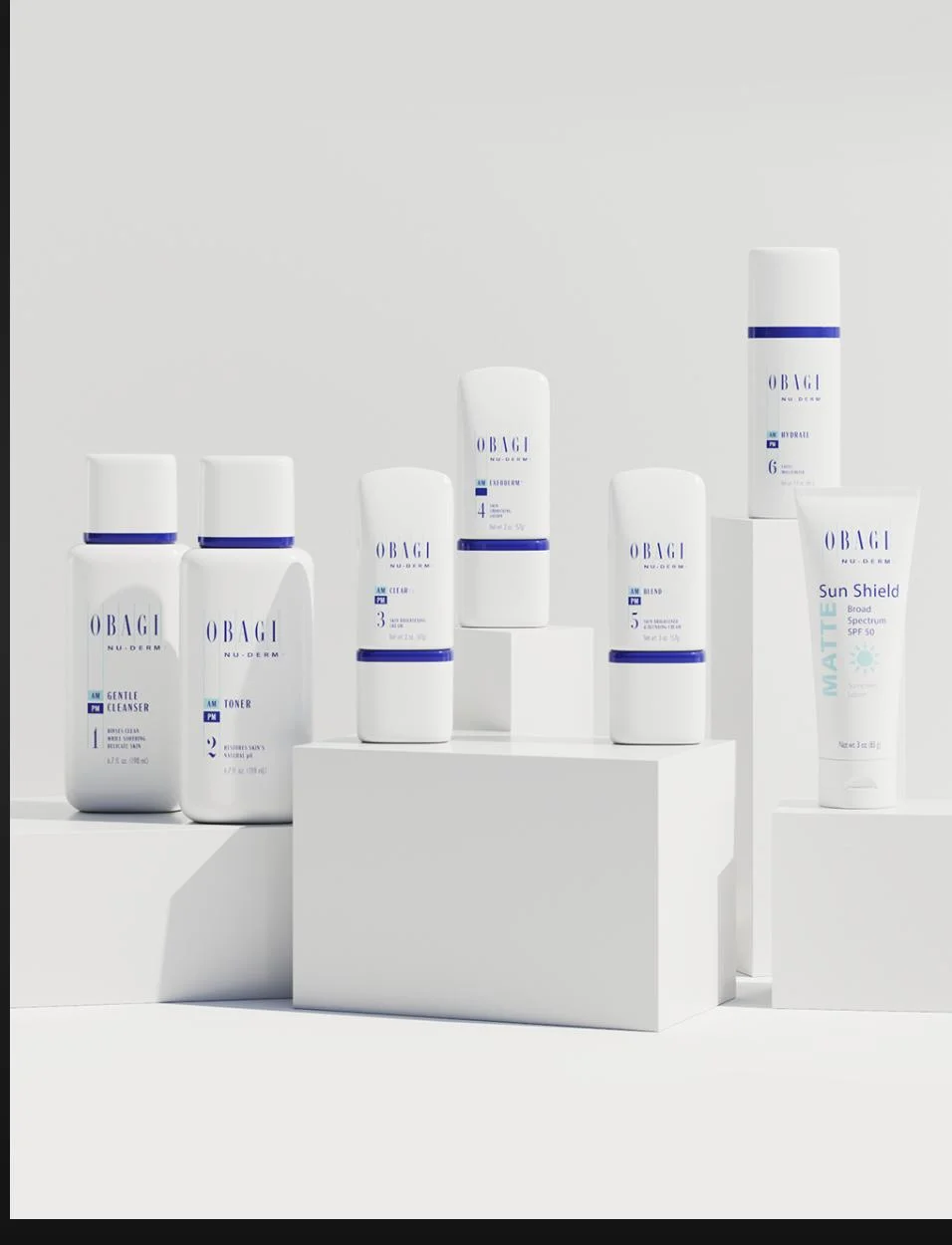 a group of white containers on a white background