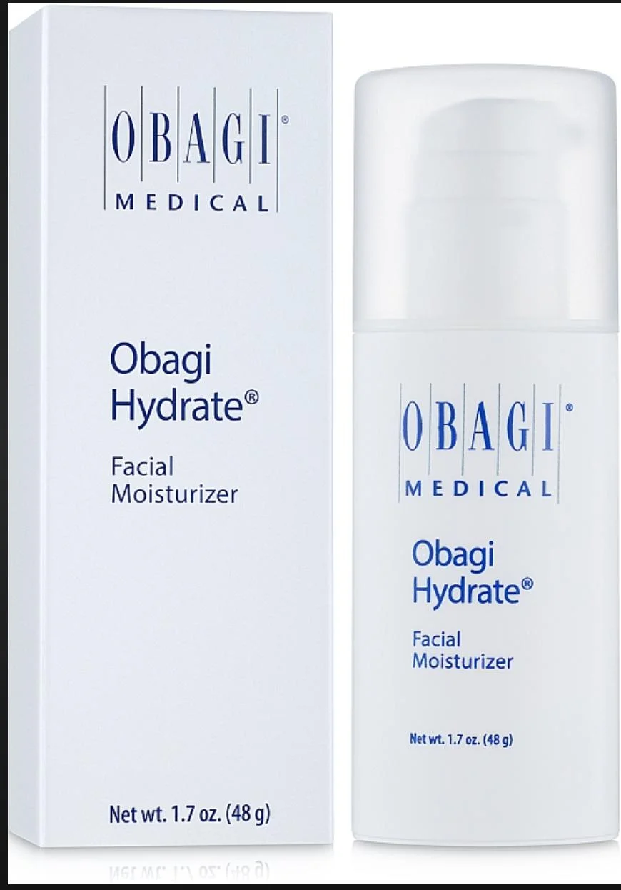 a white container with blue text